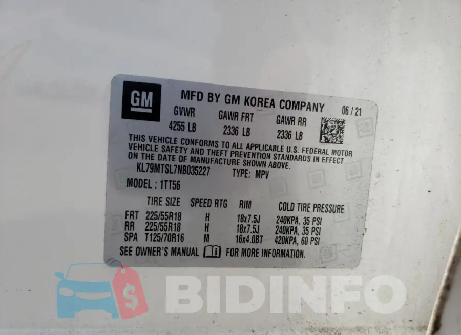 KL79MTSL7NB035227 Photo# 13