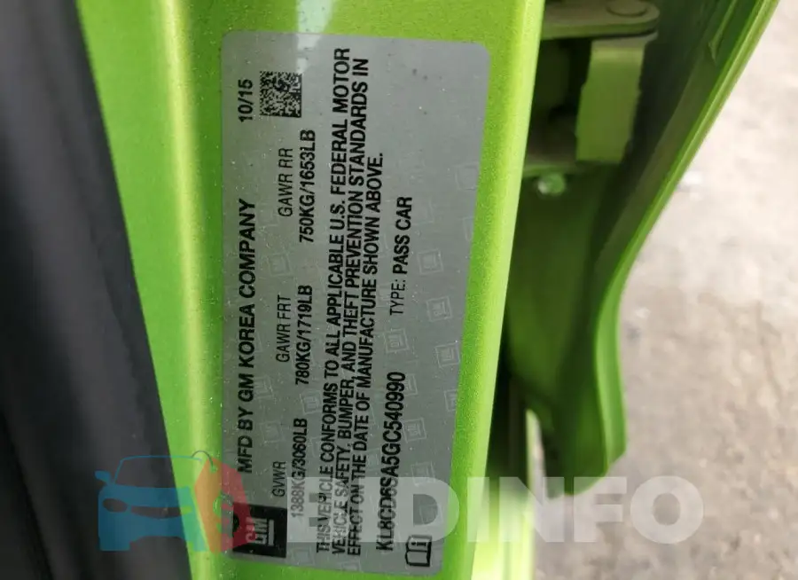 KL8CD6SA5GC540990 Photo# 12