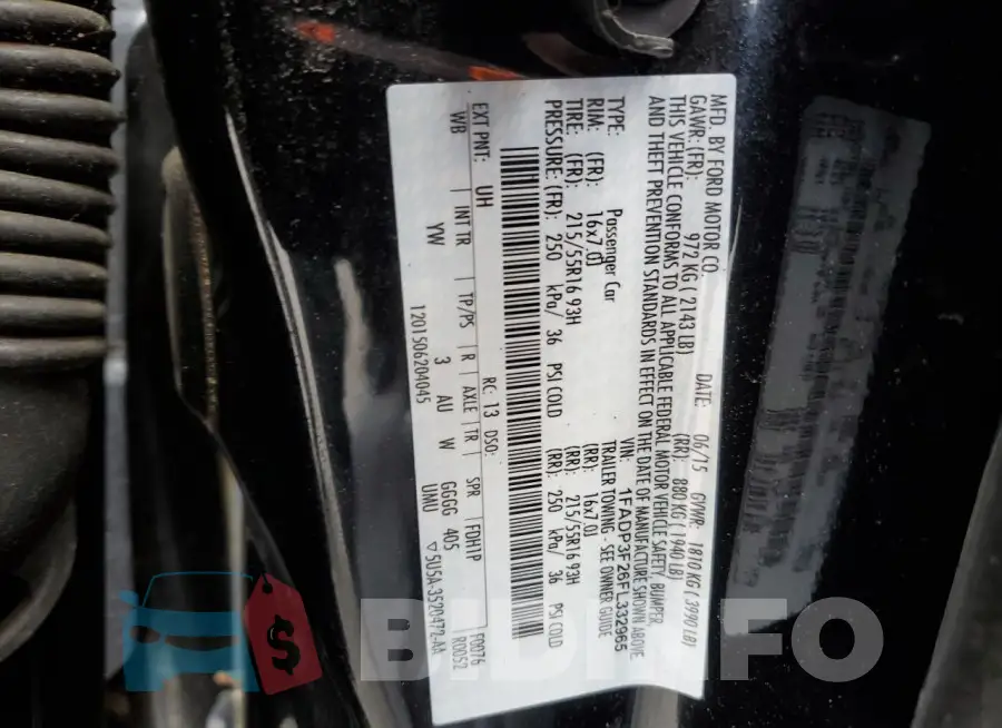 1FADP3F26FL332965 Photo# 12