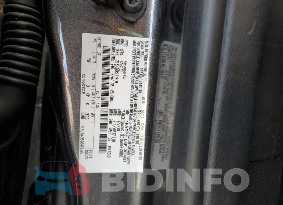 1FADP3FE4FL300431 Photo# 12