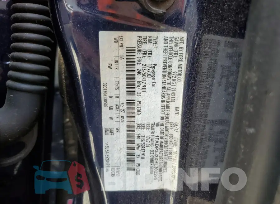 1FADP3J2XHL302295 Photo# 12
