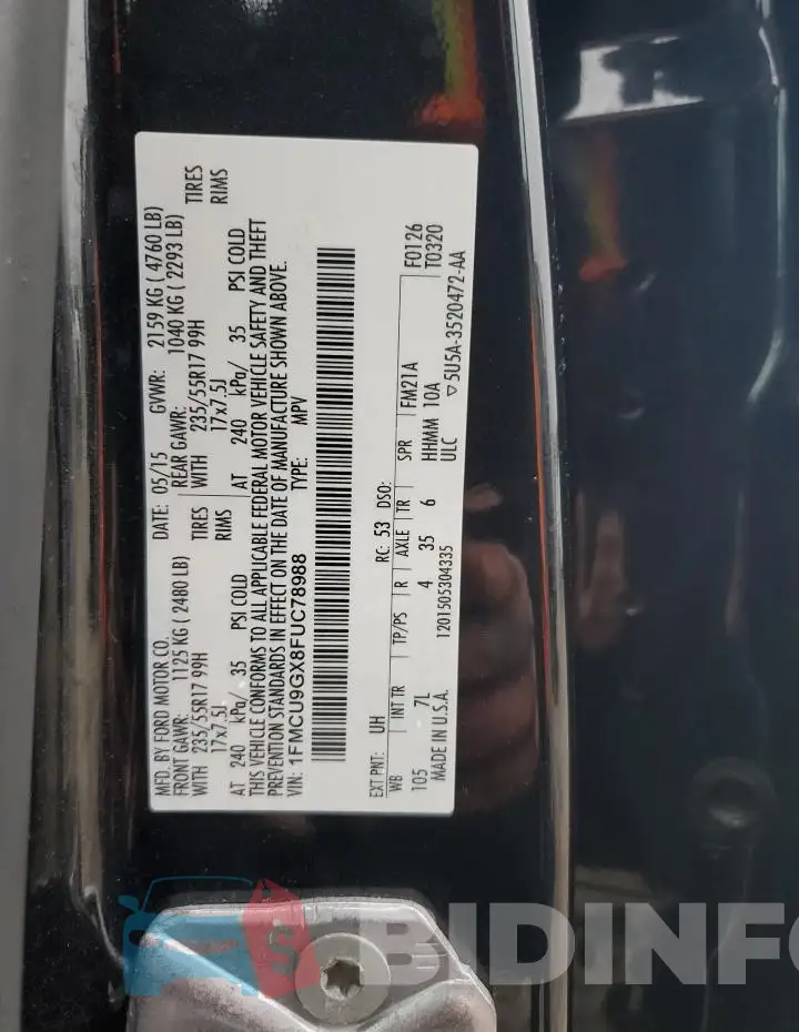 1FMCU9GX8FUC78988 Photo# 13