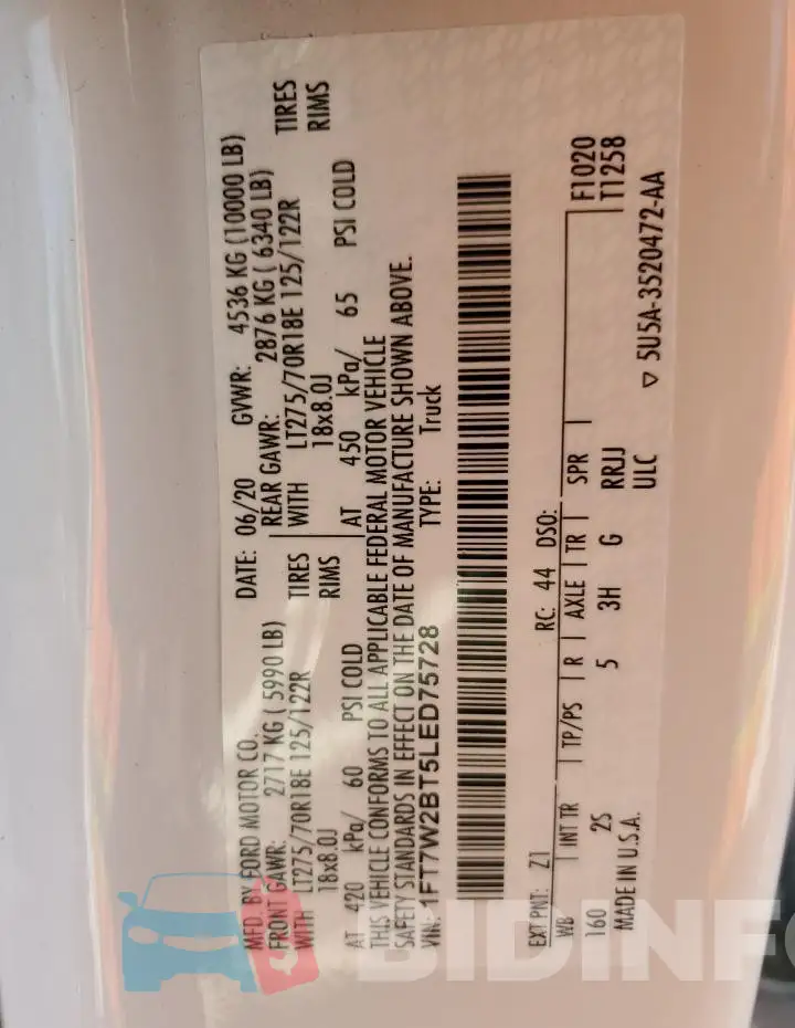 1FT7W2BT5LED75728 Photo# 13