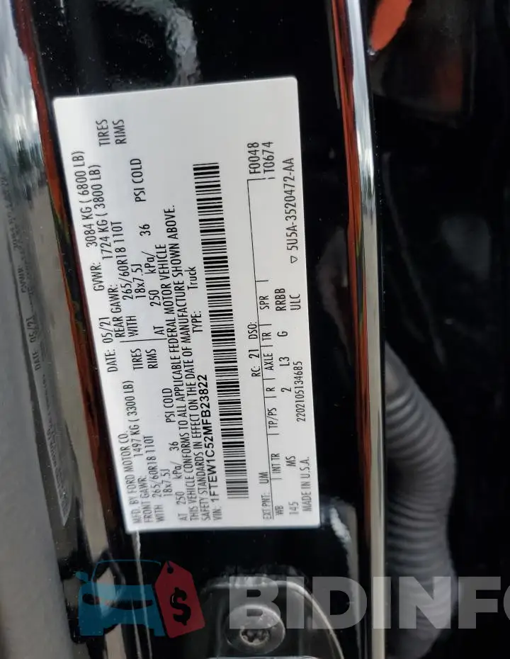 1FTEW1C52MFB23822 Photo# 12
