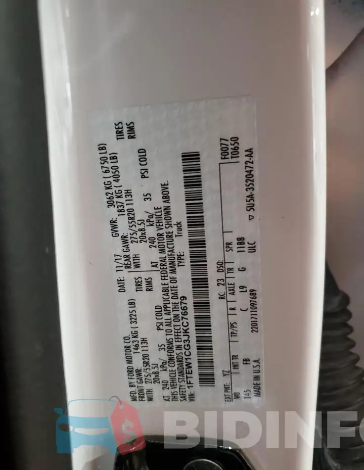 1FTEW1CG3JKC76679 Photo# 12