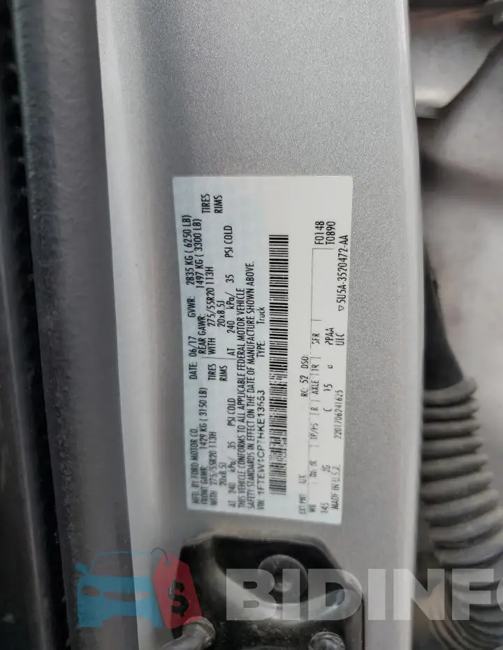 1FTEW1CP7HKE13553 Photo# 12