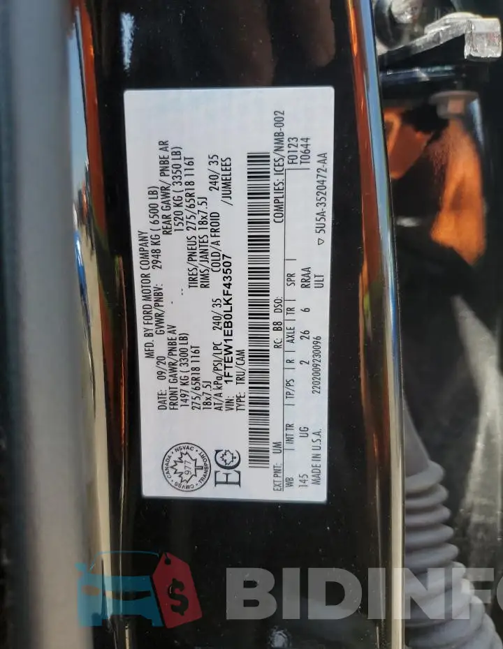 1FTEW1EB0LKF43507 Photo# 12
