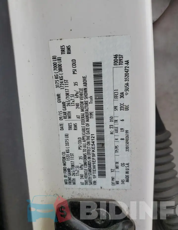 1FTEW1EF5FKE54121 Photo# 12
