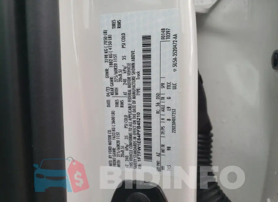 1FTFW1E84PFB45210 Photo# 13