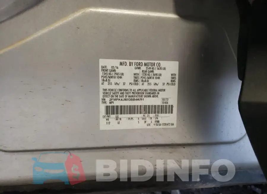 2FMPK4J80GBB44091 Photo# 13