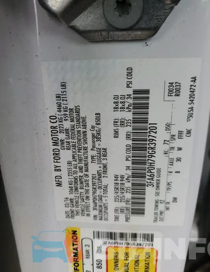 3FA6P0H79GR397201 Photo# 12