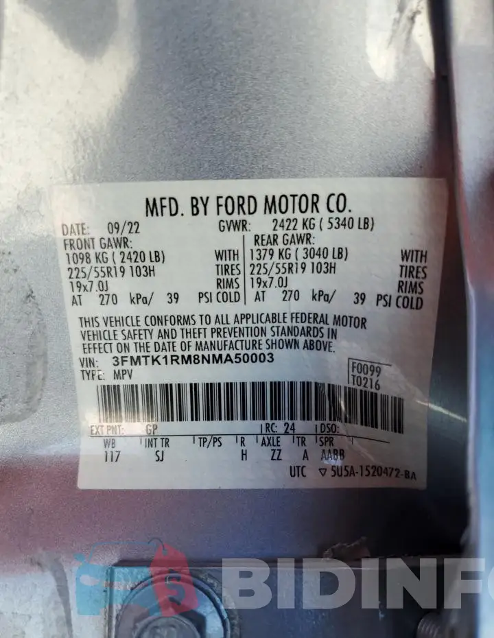 3FMTK1RM8NMA50003 Photo# 14