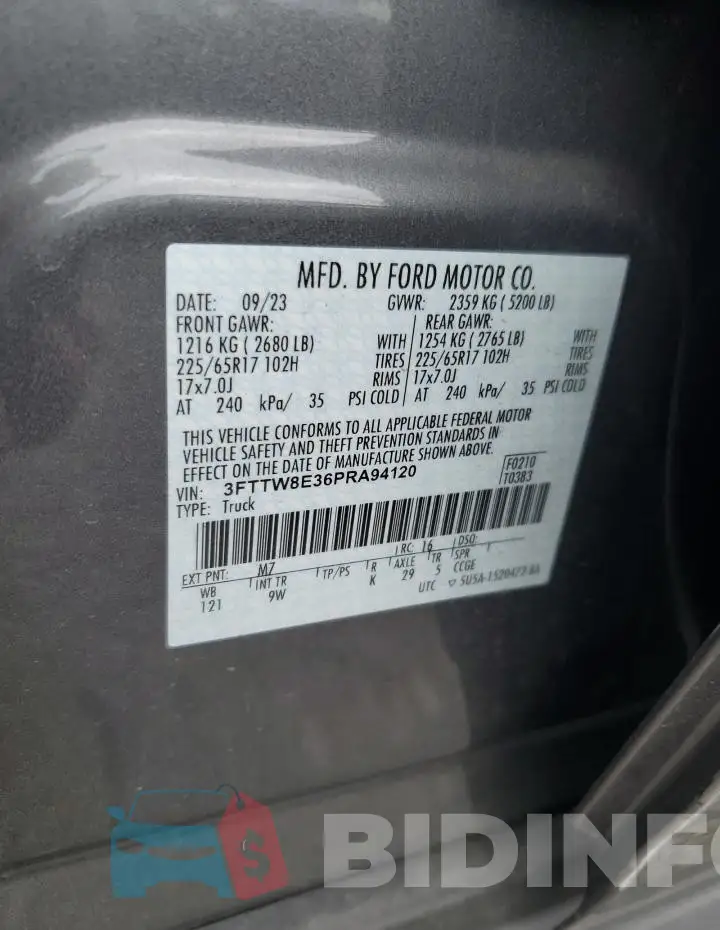 3FTTW8E36PRA94120 Photo# 12