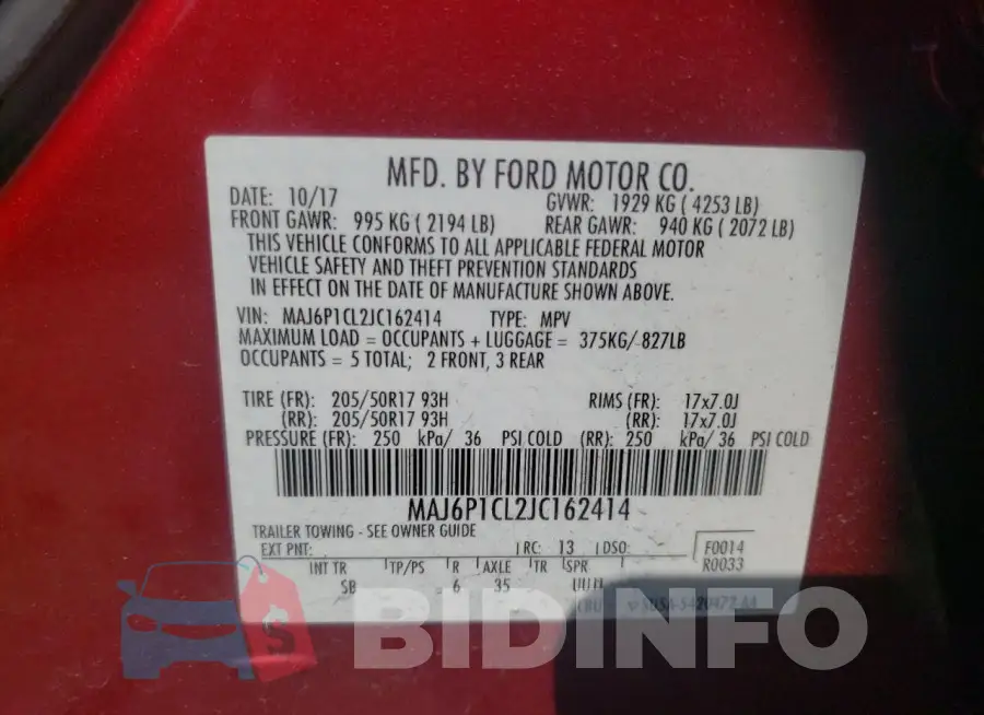 MAJ6P1CL2JC162414 Photo# 13