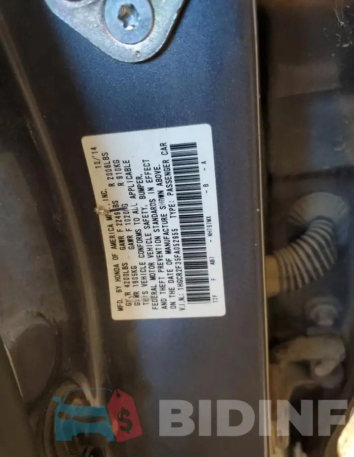 1HGCR2F35FA052955 Photo# 12