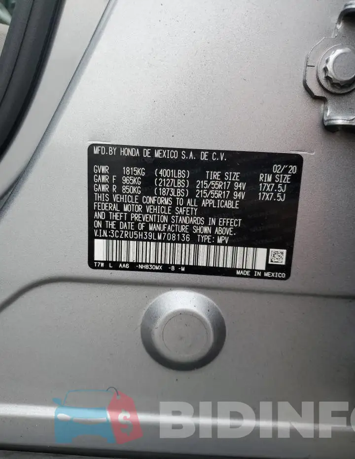 3CZRU5H39LM708136 Photo# 13