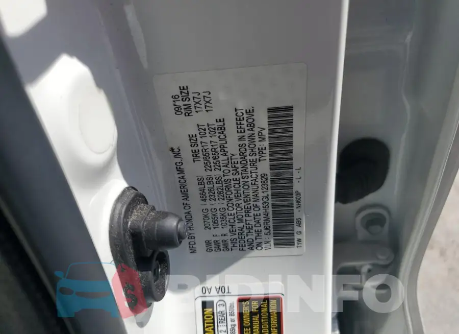 5J6RM4H53GL123829 Photo# 13