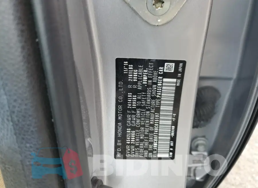 JHMCR6F74HC015197 Photo# 13
