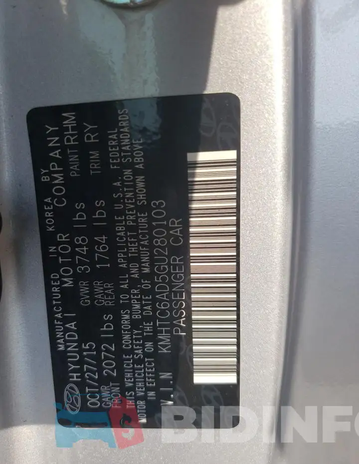 KMHTC6AD5GU280103 Photo# 12