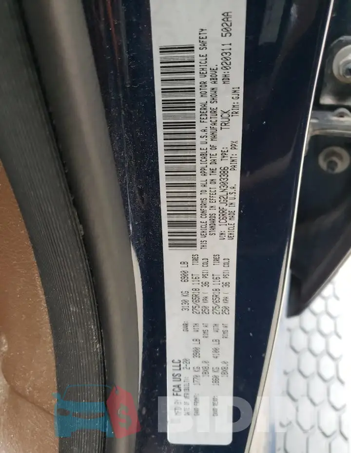 1C6RRFJG2LN303386 Photo# 12