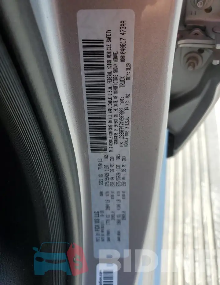 1C6SRFPT7KN507802 Photo# 13
