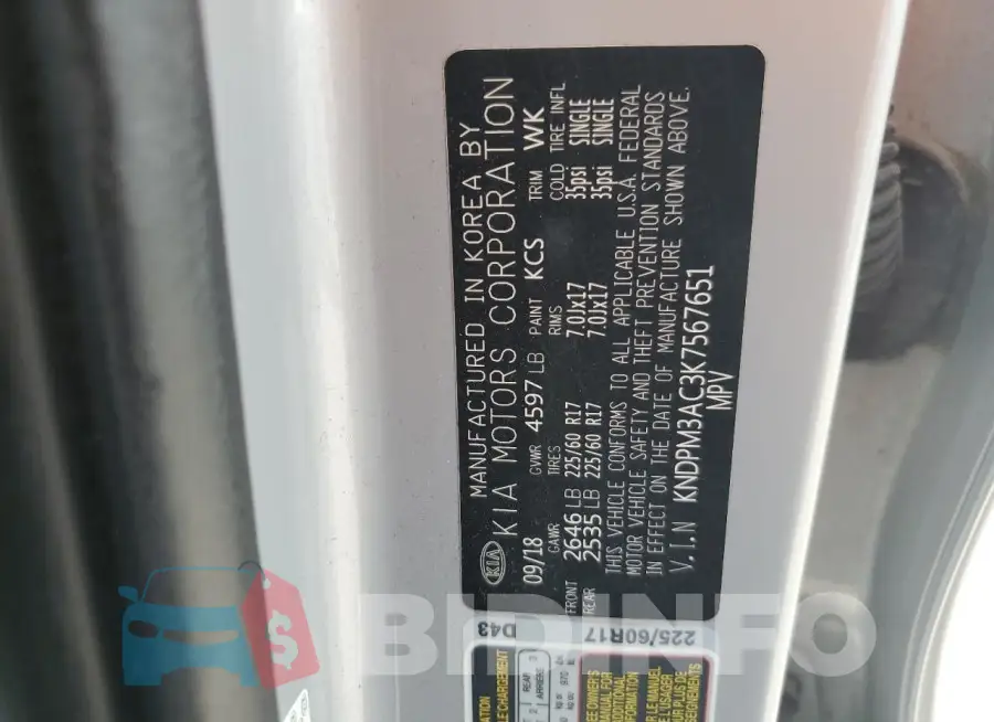 KNDPM3AC3K7567651 Photo# 14