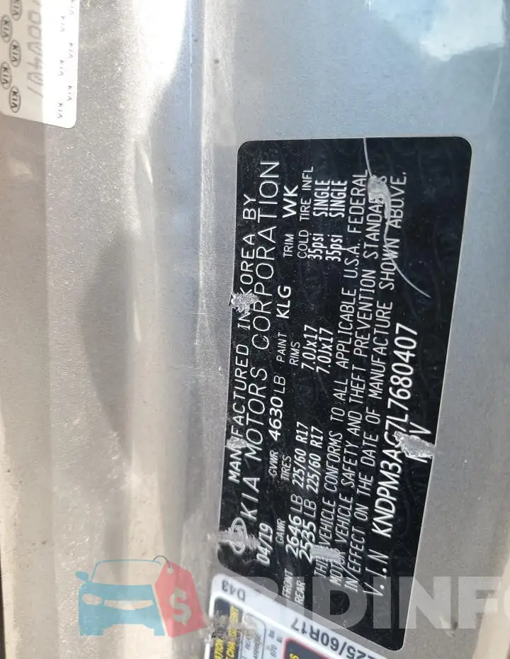 KNDPM3AC7L7680407 Photo# 13