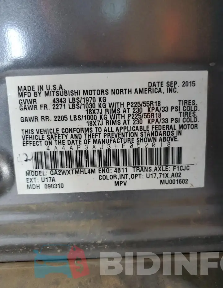4A4AP3AU3FE052018 Photo# 12