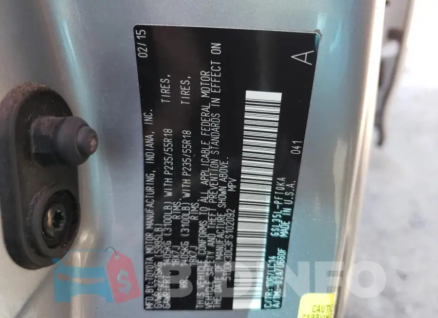 5TDDK3DC3FS102092 Photo# 14