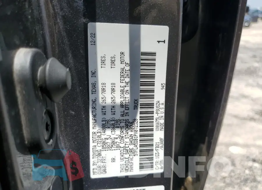5TFLA5DB1PX072328 Photo# 12