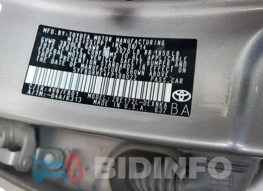 5YFBURHE4FP188022 Photo# 12