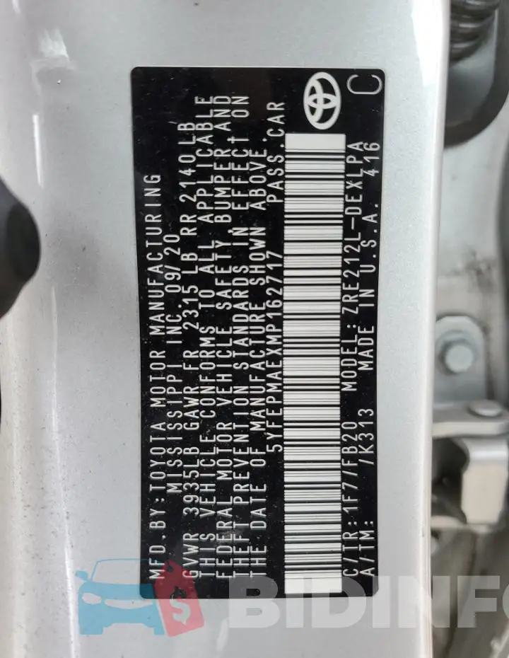 5YFEPMAEXMP162717 Photo# 12