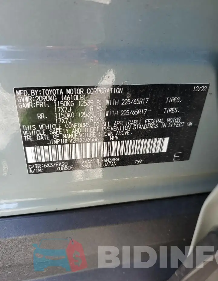 JTMP1RFV2PD096588 Photo# 13