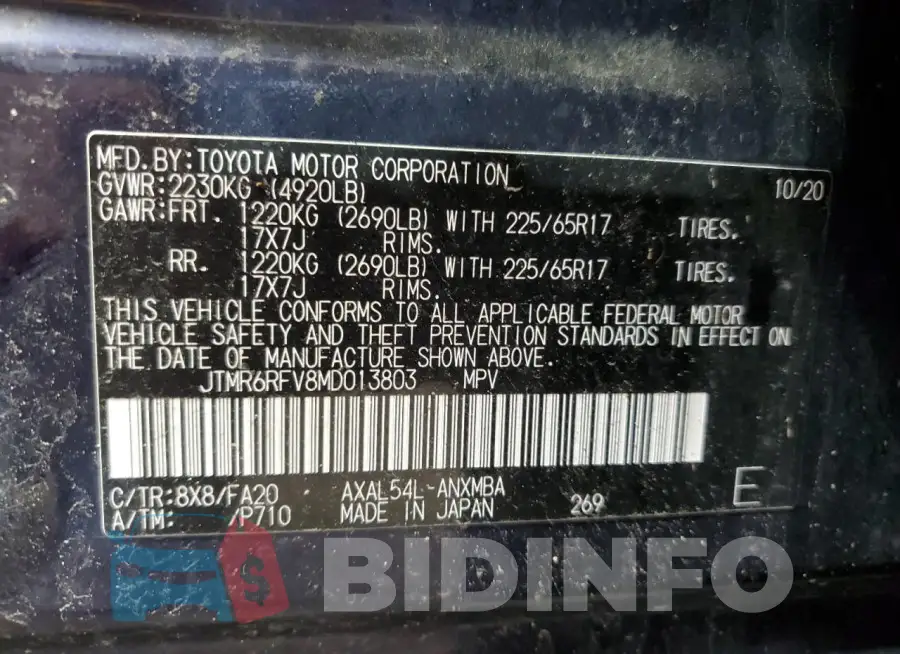 JTMR6RFV8MD013803 Photo# 13