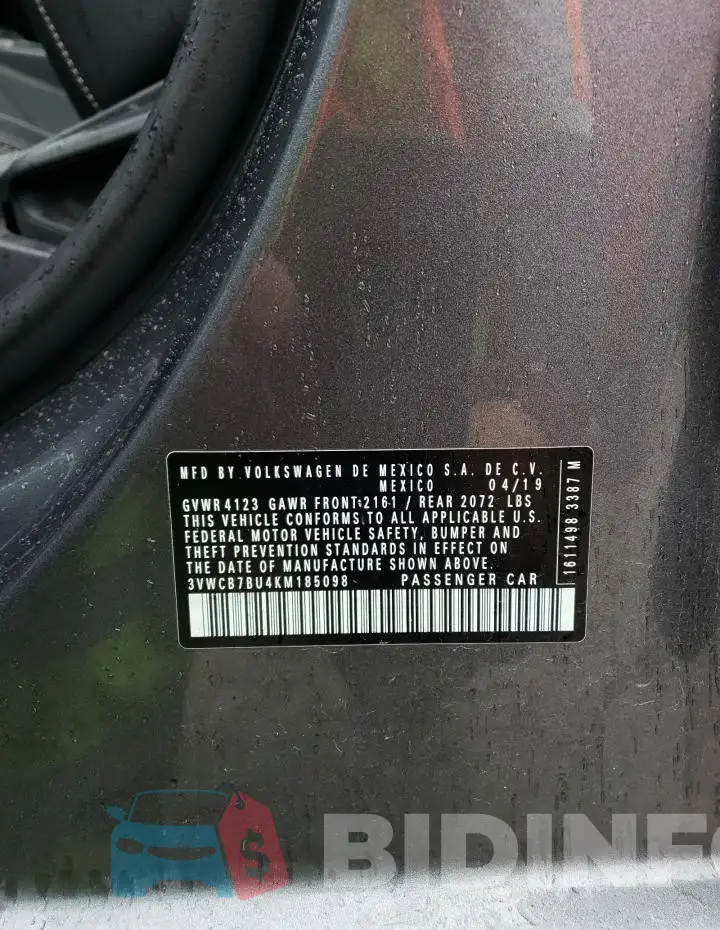 3VWCB7BU4KM185098 Photo# 12