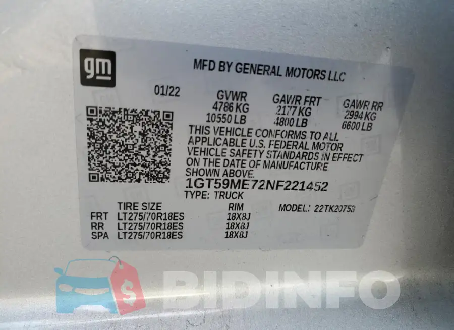 1GT59ME72NF221452 Photo# 13