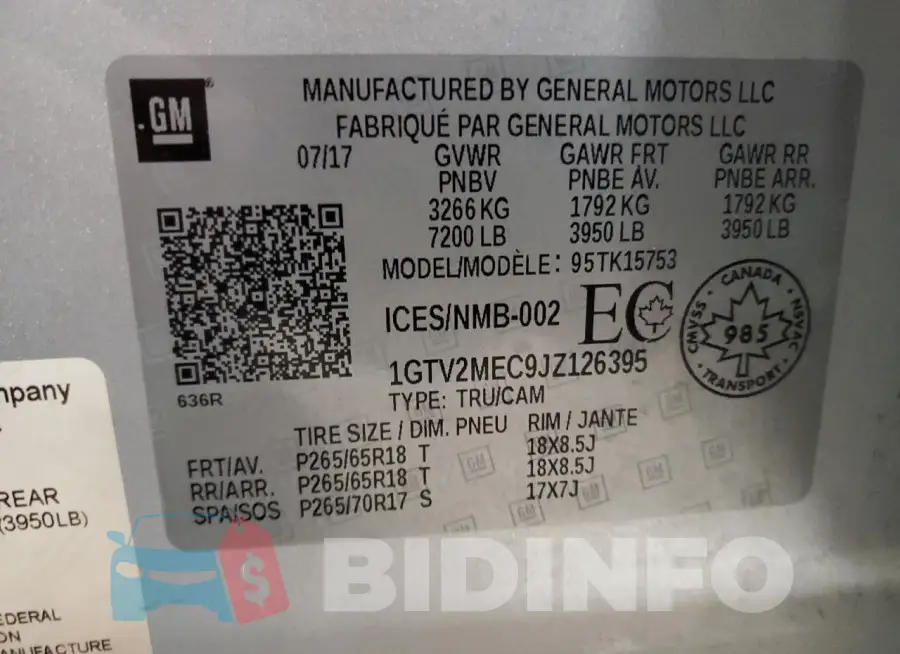 1GTV2MEC9JZ126395 Photo# 12