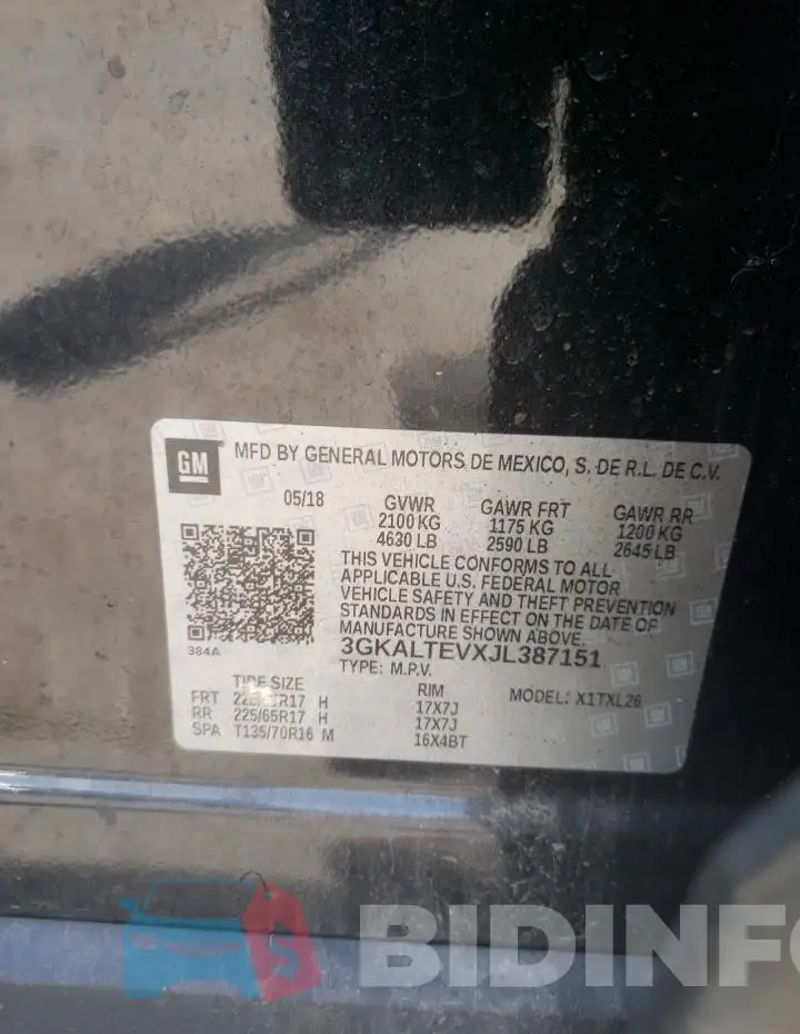 3GKALTEVXJL387151 Photo# 12
