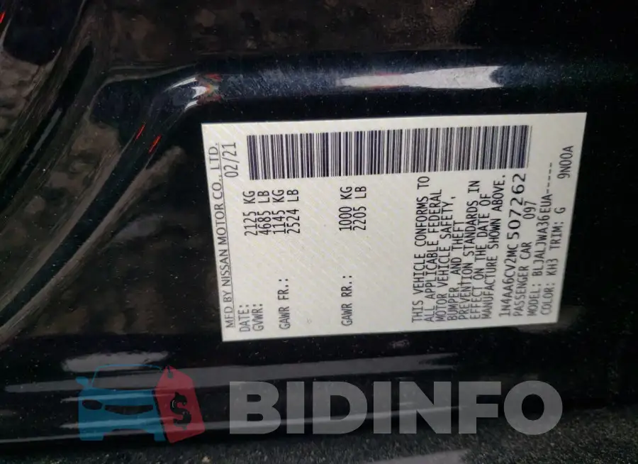 1N4AA6CV2MC507262 Photo# 12