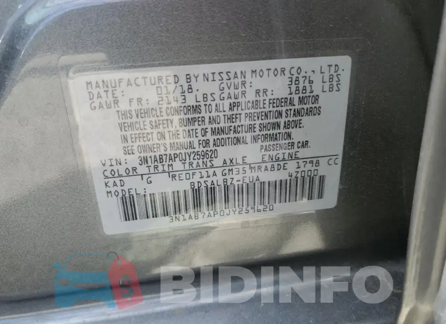 3N1AB7AP0JY259620 Photo# 12
