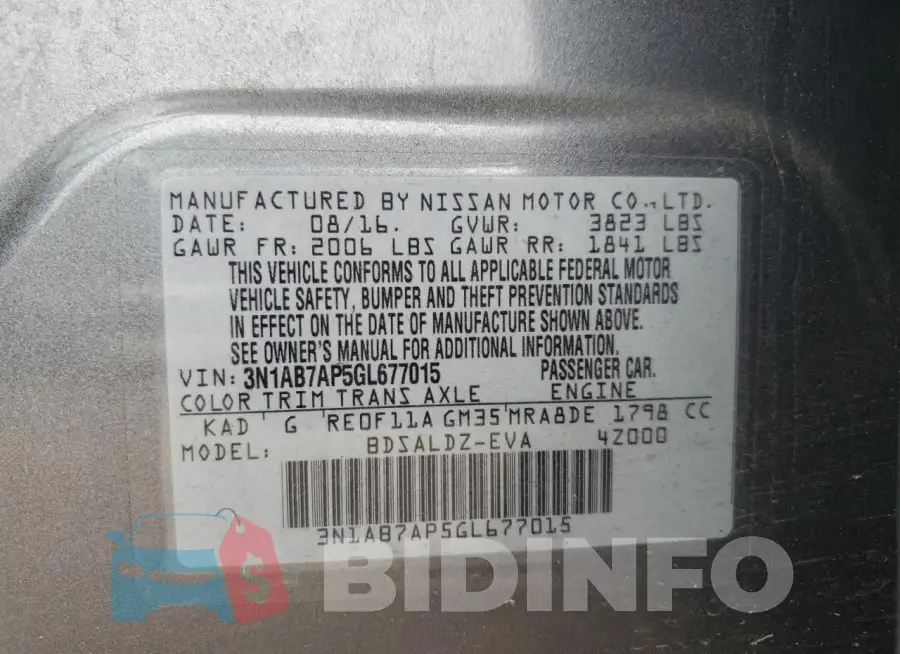 3N1AB7AP5GL677015 Photo# 12