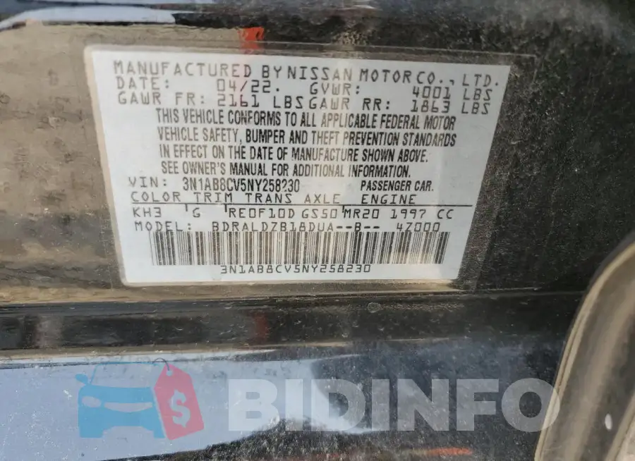 3N1AB8CV5NY258230 Photo# 13