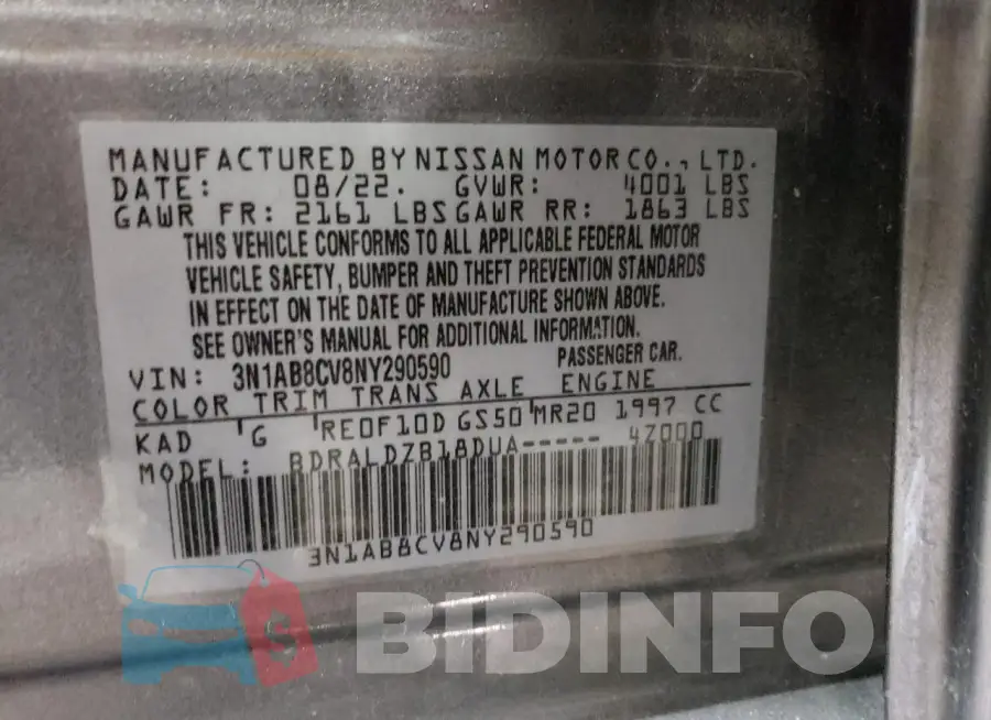 3N1AB8CV8NY290590 Photo# 13