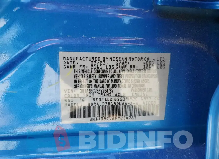 3N1AB8CV8PY254787 Photo# 12