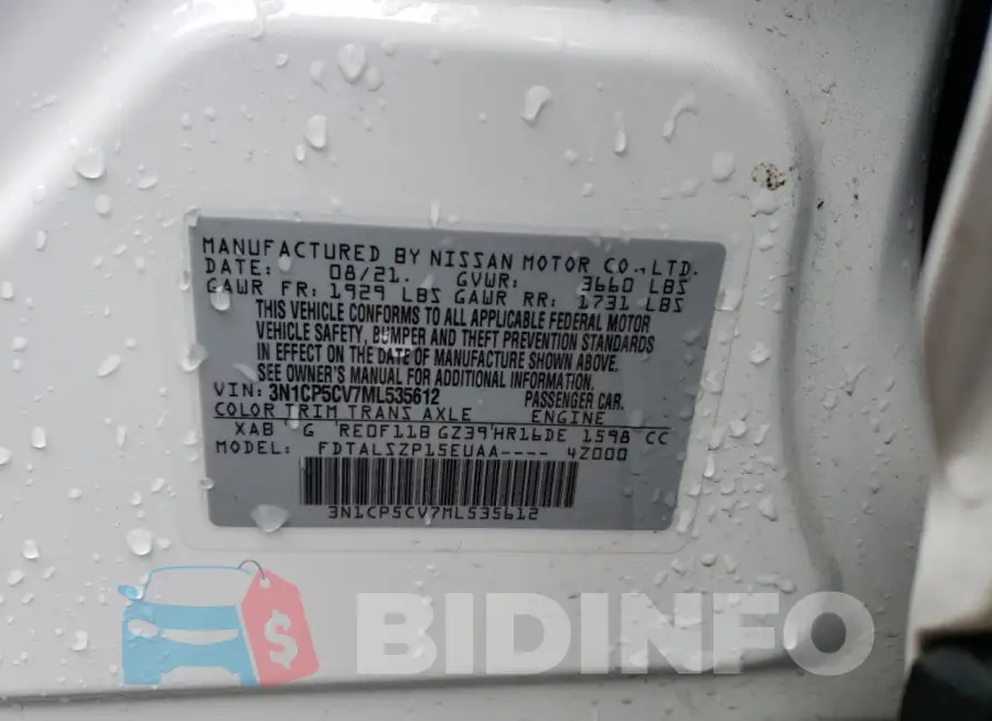 3N1CP5CV7ML535612 Photo# 13