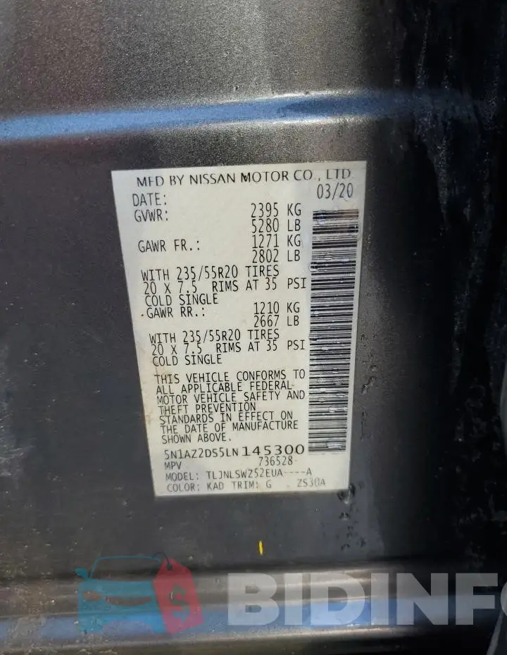 5N1AZ2DS5LN145300 Photo# 13