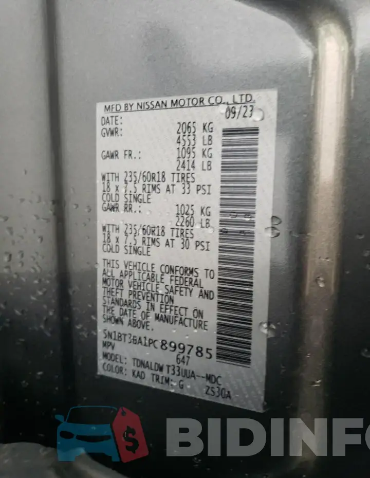 5N1BT3BA1PC899785 Photo# 14