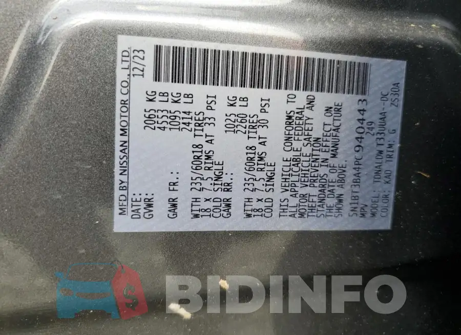 5N1BT3BA4PC940443 Photo# 14