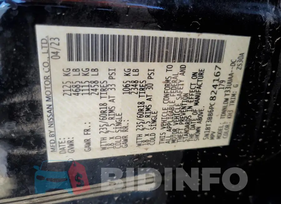 5N1BT3BB6PC824167 Photo# 13