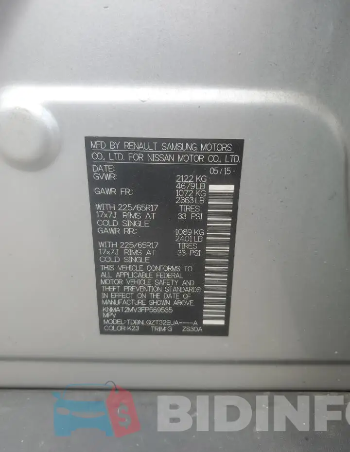 KNMAT2MV3FP569535 Photo# 13